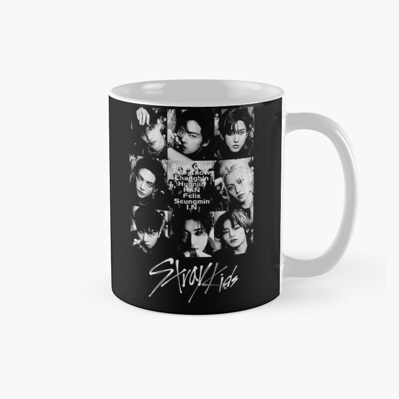 Stray Kids Dominate Black And White Mug