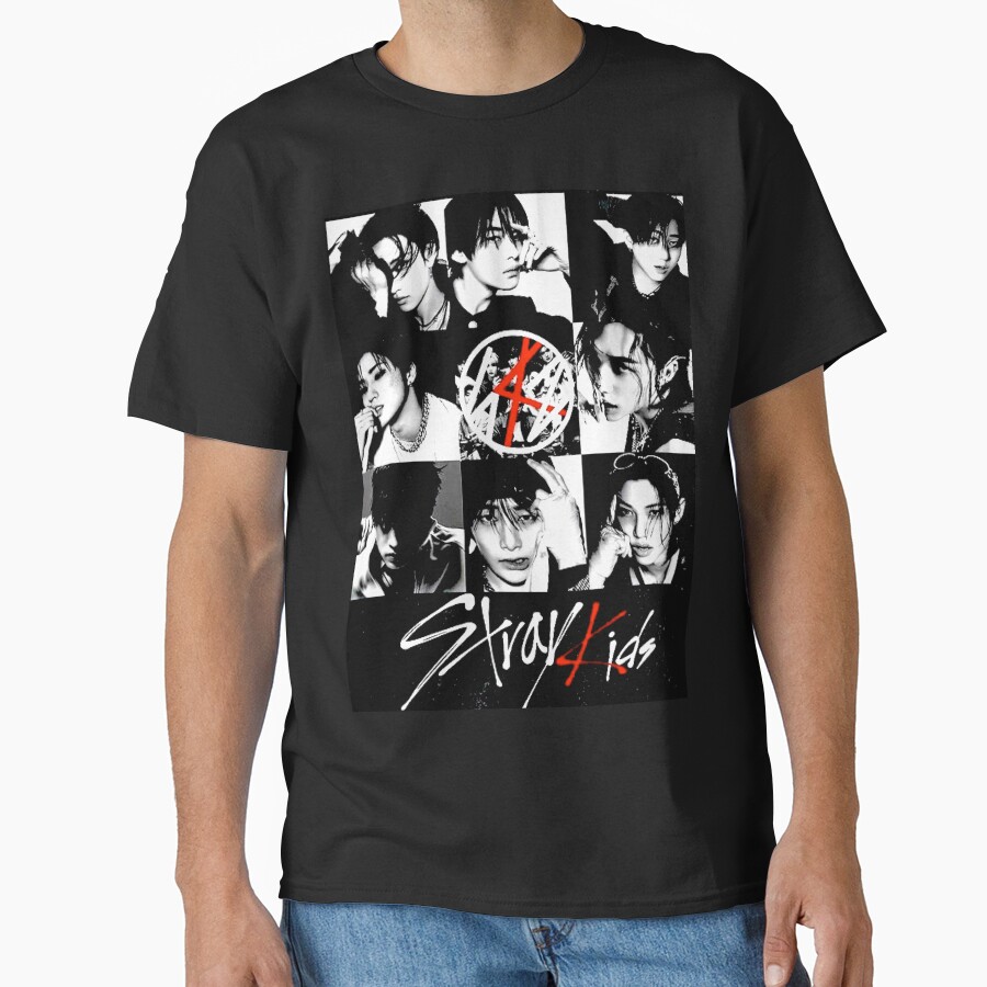 Stray Kids Black And White T Shirt T-shirt