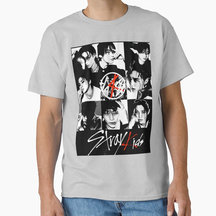 Stray Kids Black And White T Shirt T-shirt - Image 3