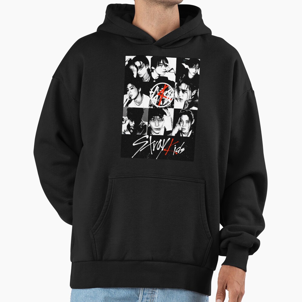 Stray Kids Black And White T Shirt Hoodie