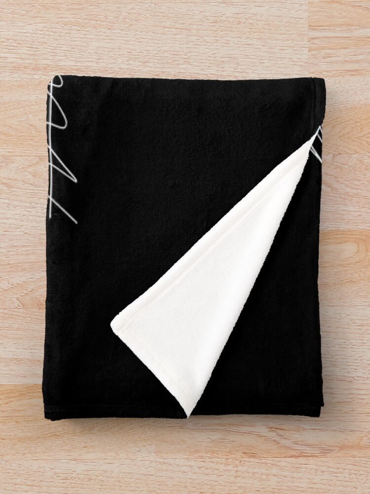 Stray Kids Ot8 Logo With Signatures Black Throw Blanket - Image 2