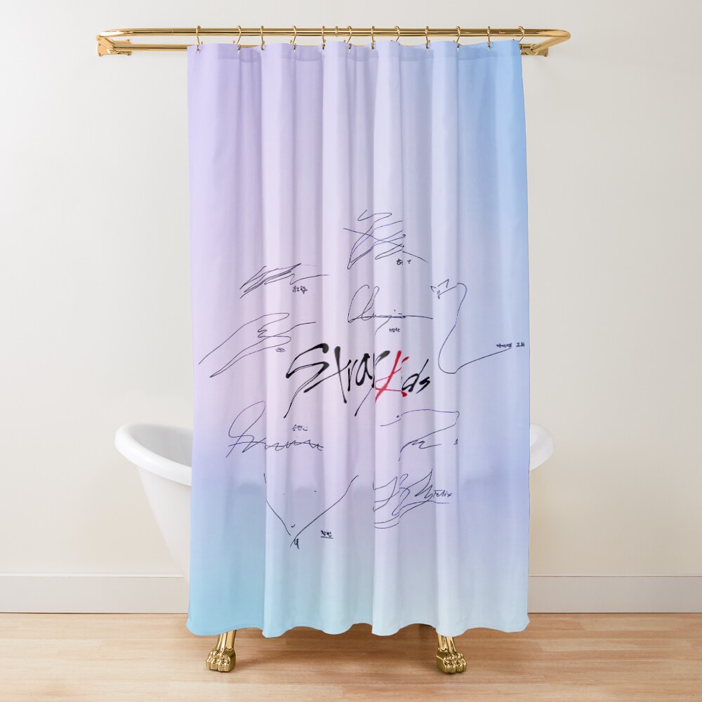 Stray Kids Ot9 Signatures Shower Curtain