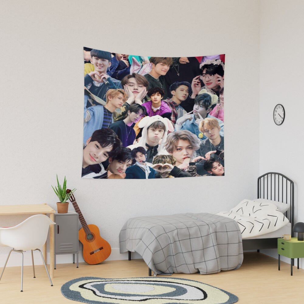 Stray Kids Collage Tapestry